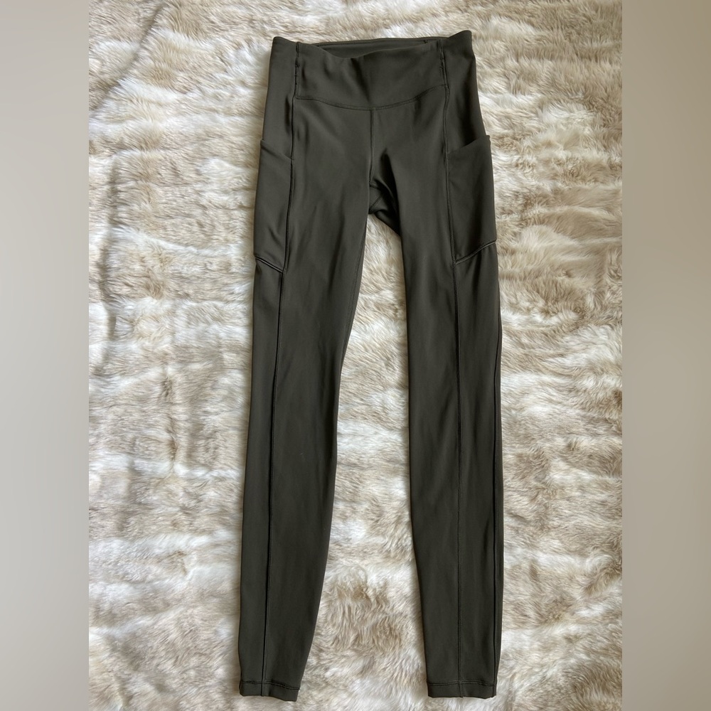 lululemon athletica Olive Green High-Rise Pocket Leggings